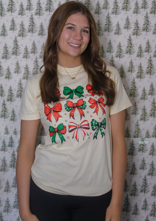 Christmas Bow Tee