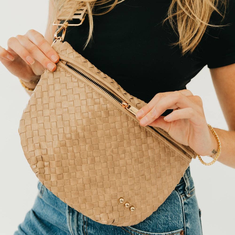 Westlyn Woven Bum Bag - TOP SELLER: Taupe