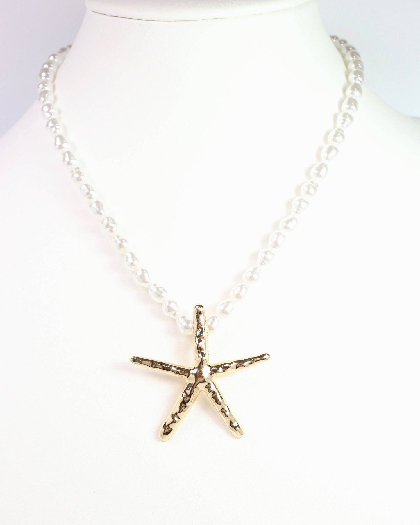 Serena Starfish Charm Necklace Pearl: Default