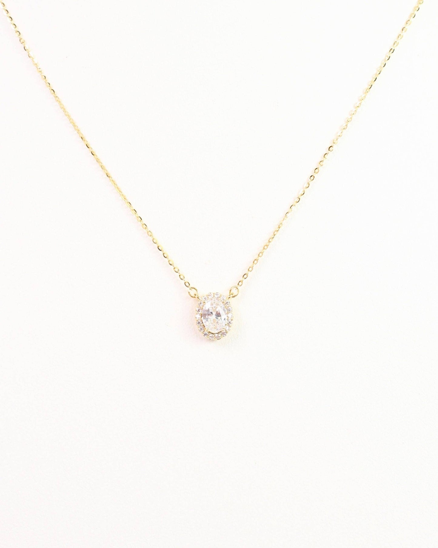 Knightbridge Crystal Necklace Gold: Default