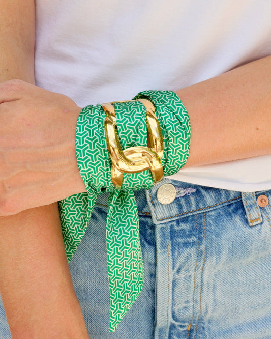 Serafina Scarf Bracelet Green: Default