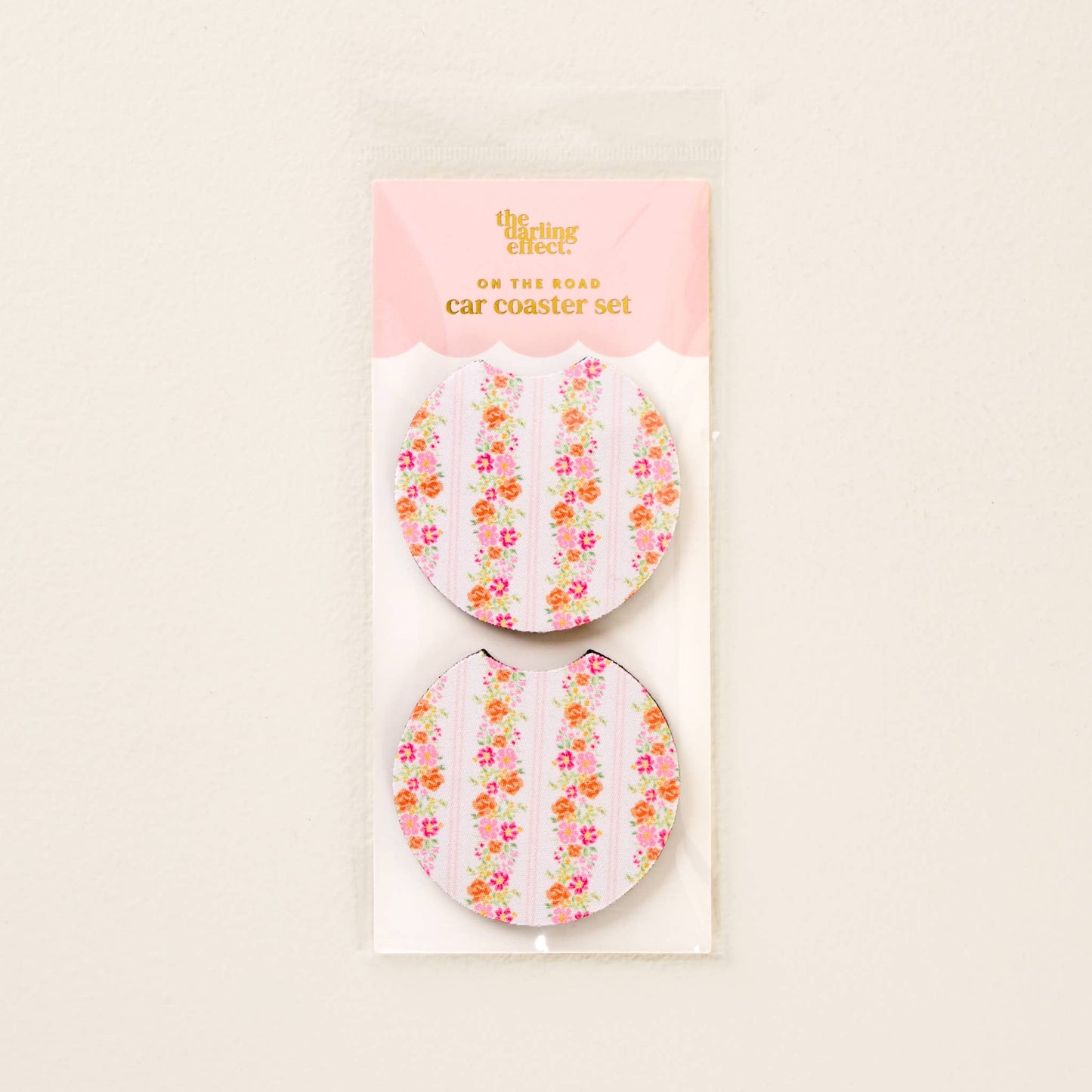 On the Road Car Coaster Set-Petal Parade Pink