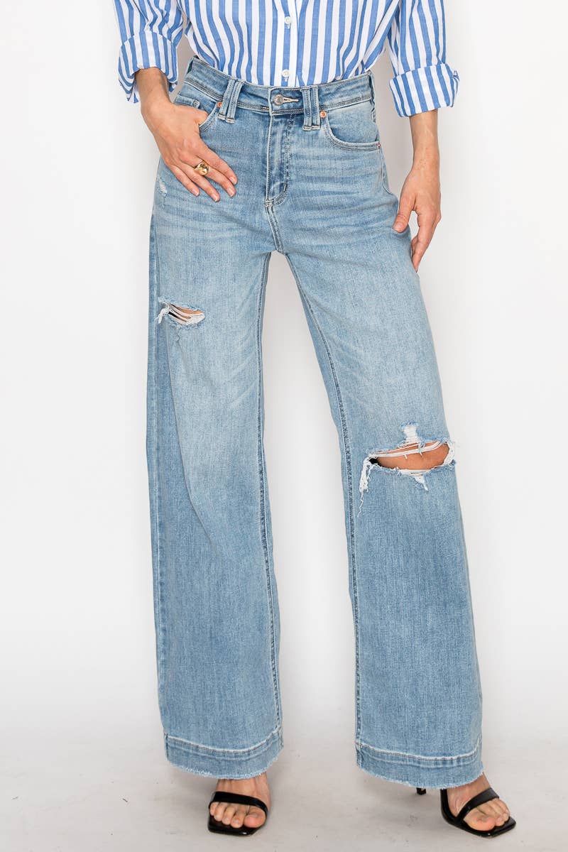 Corset Ultra High Rise Modern Wide Jeans: