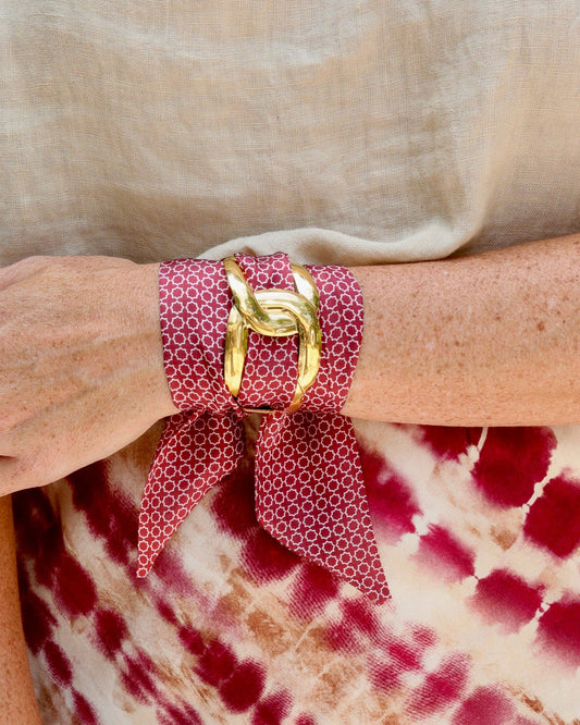 Serafina Scarf Bracelet Burgundy: Default