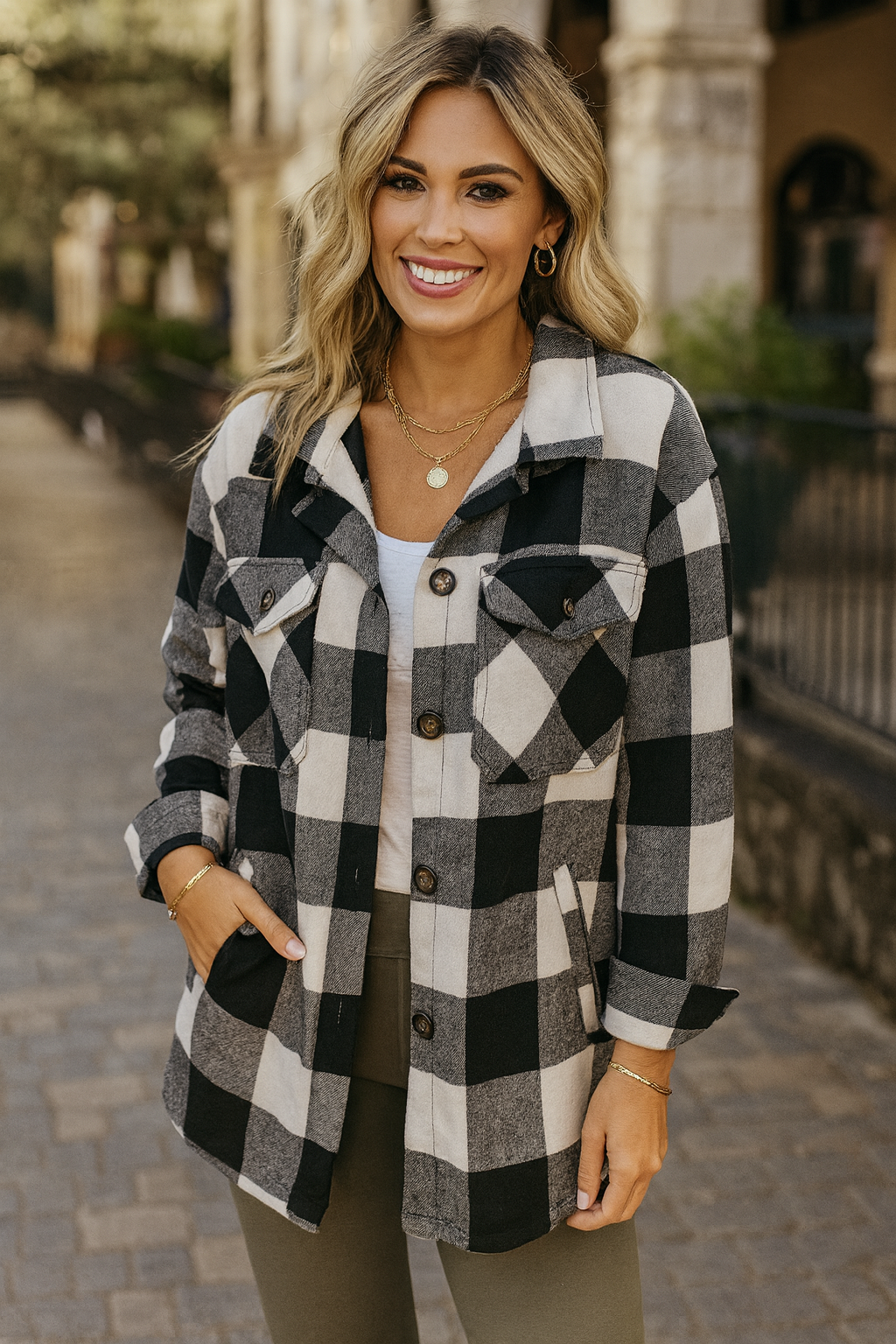 Black & White & Heather Gray Plaid