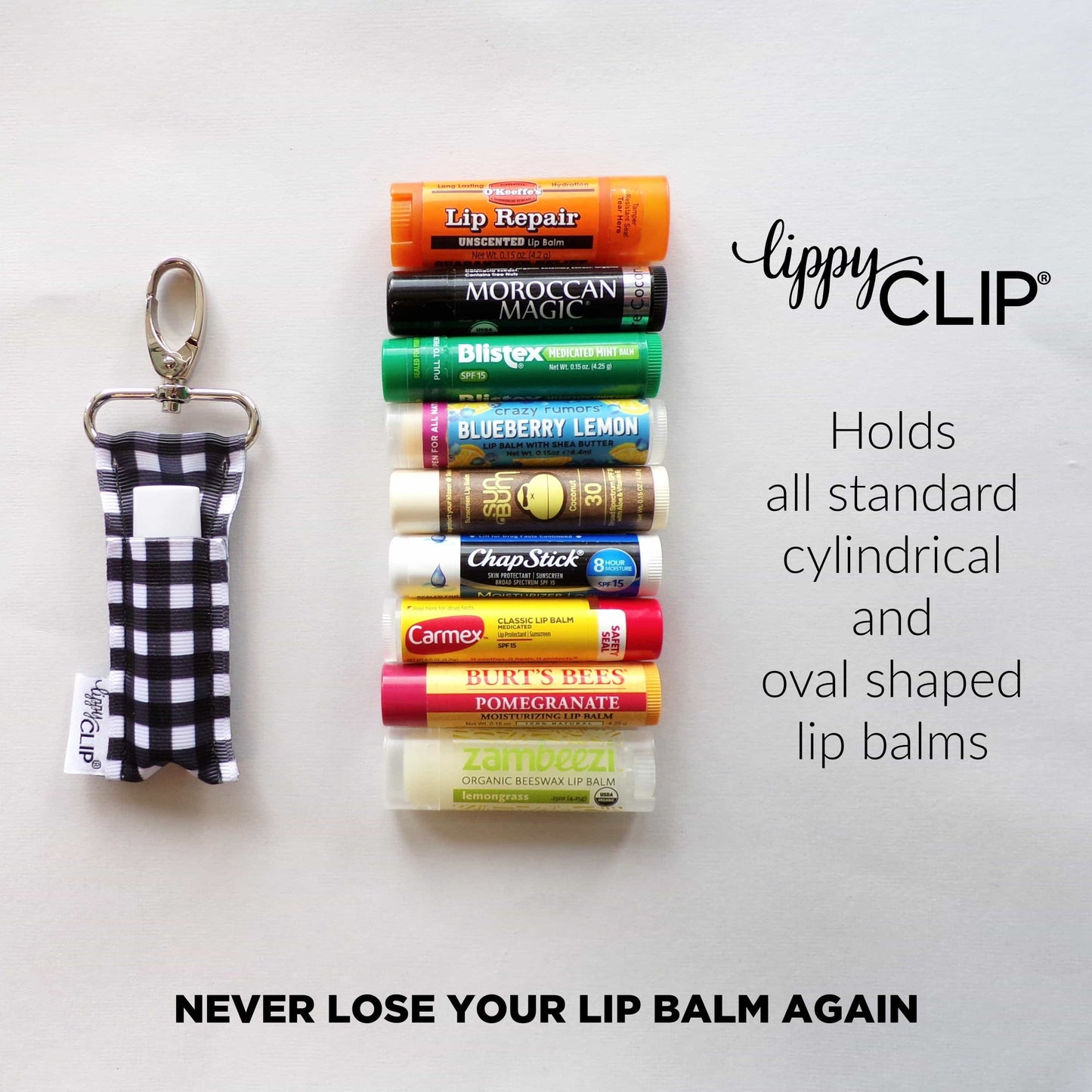 Wildflower Garden LippyClip® Lip Balm Holder for Chapstick