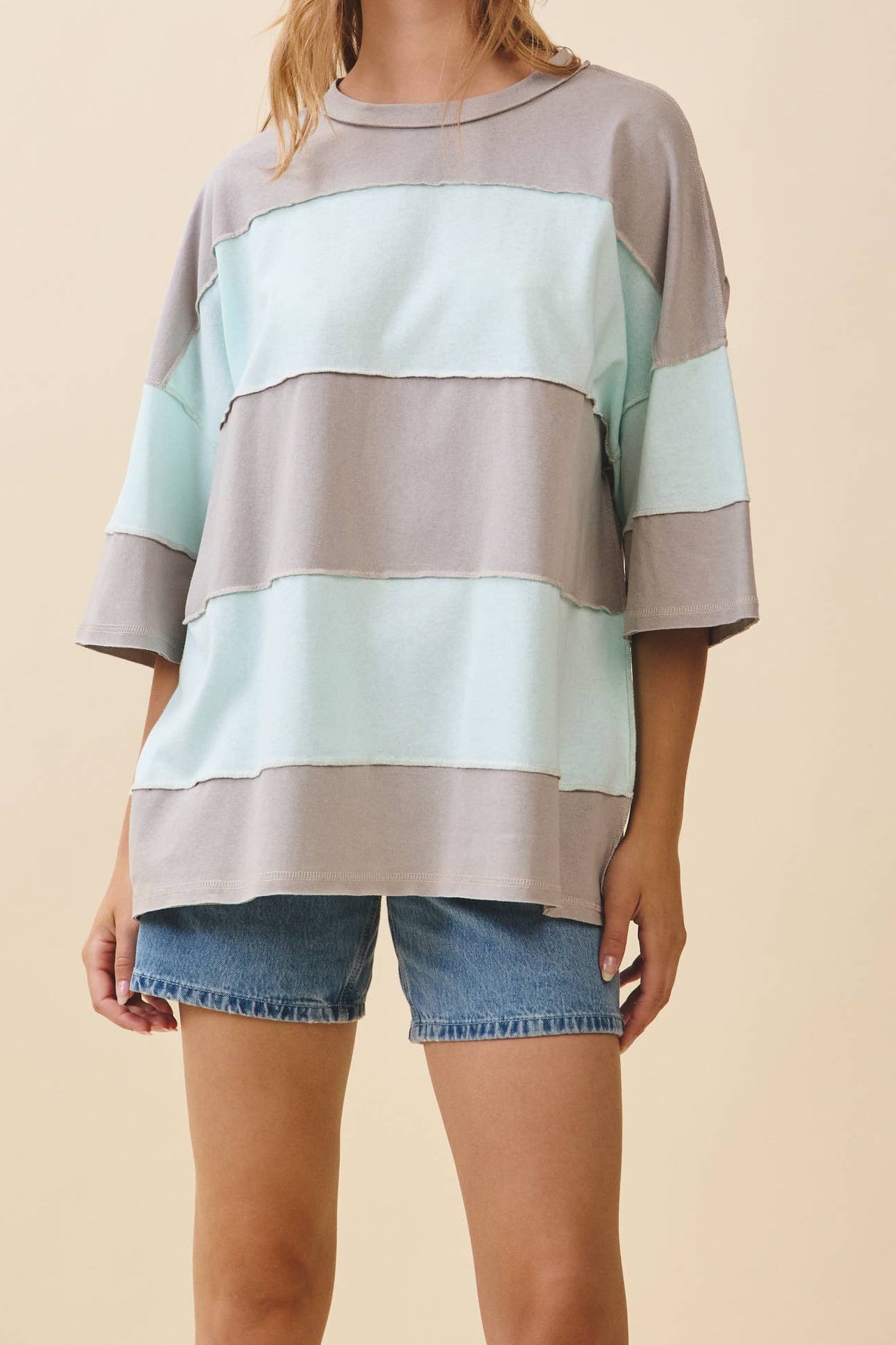 Weekend Breeze Color Block Tee
