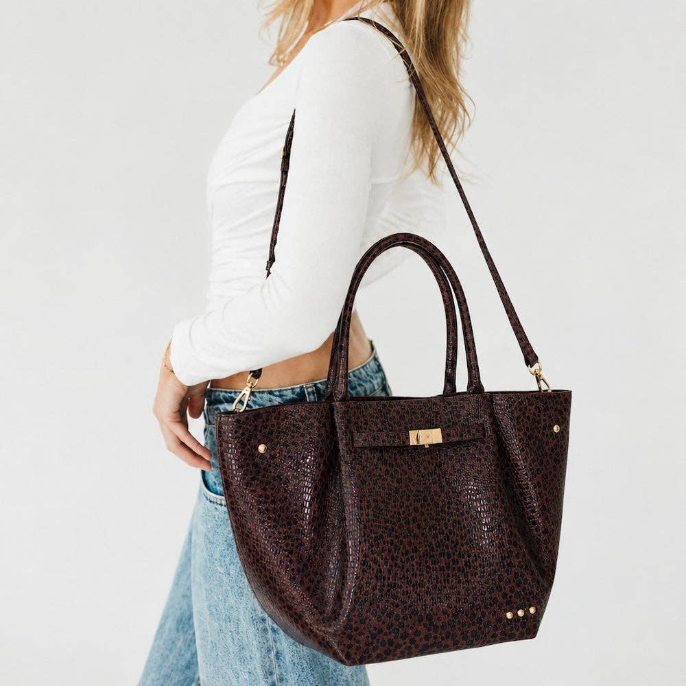 Teagan Tote Bag: Leopard