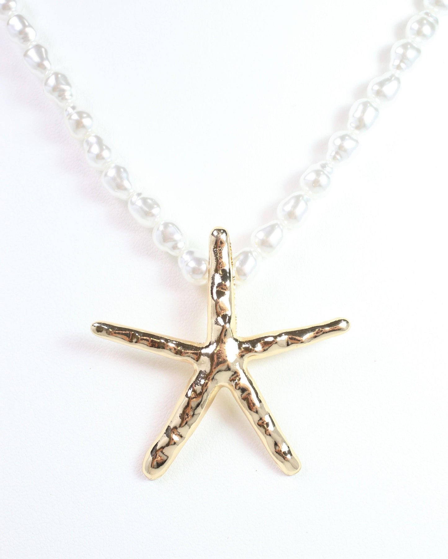 Serena Starfish Charm Necklace Pearl: Default