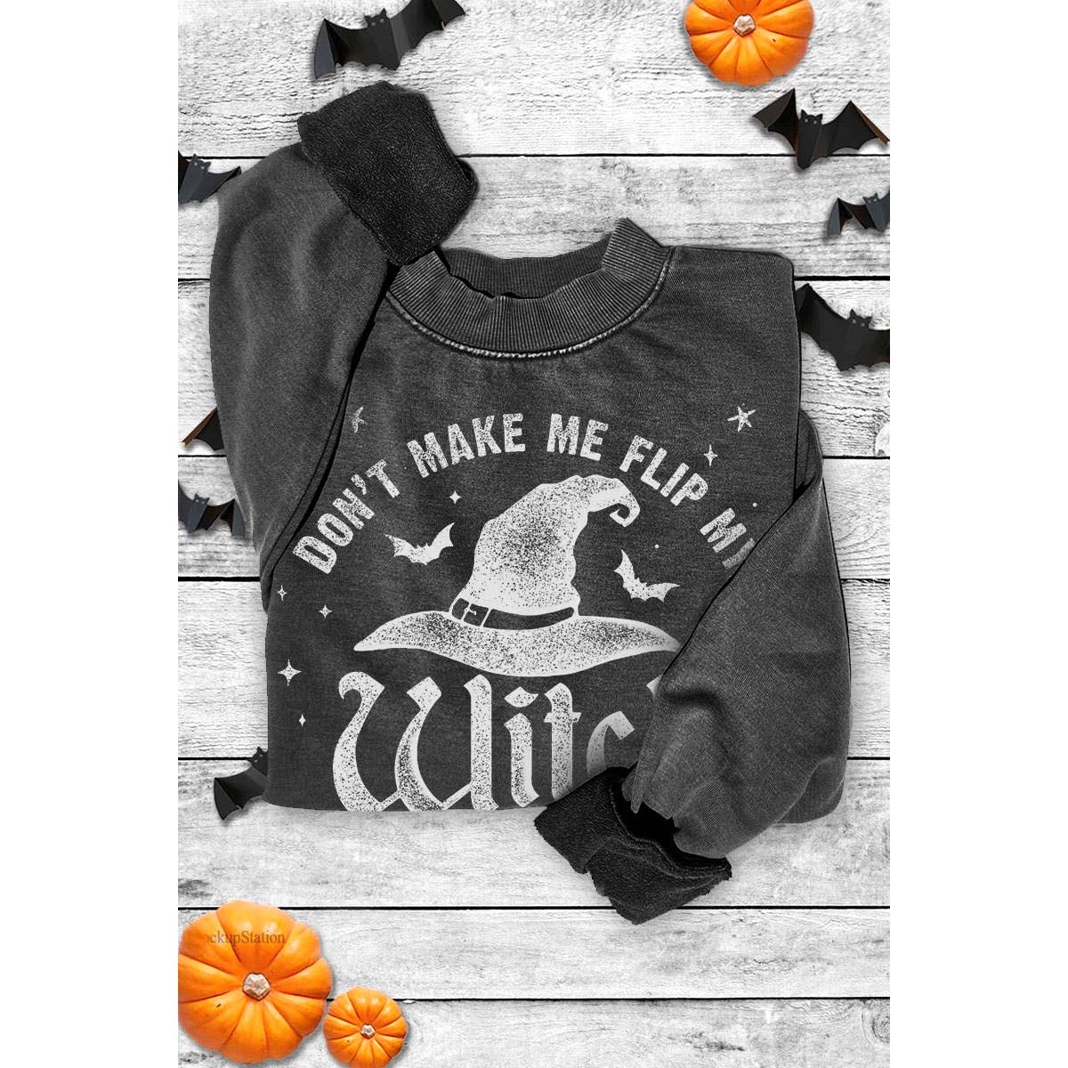 WITCH SWITCH MINERAL GRAPHIC SWEATWHIRTS: Mineral Grey / S-M-L-XL(1-2-2-1)