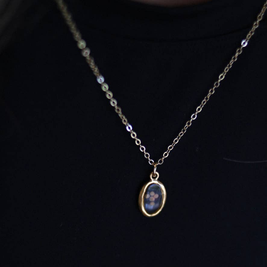 Oval Mustard Seed Necklace
