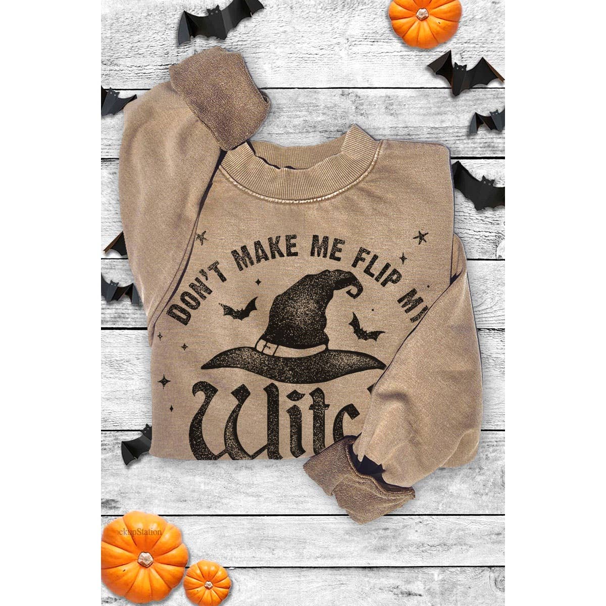 WITCH SWITCH MINERAL GRAPHIC SWEATWHIRTS: Mineral Grey / S-M-L-XL(1-2-2-1)