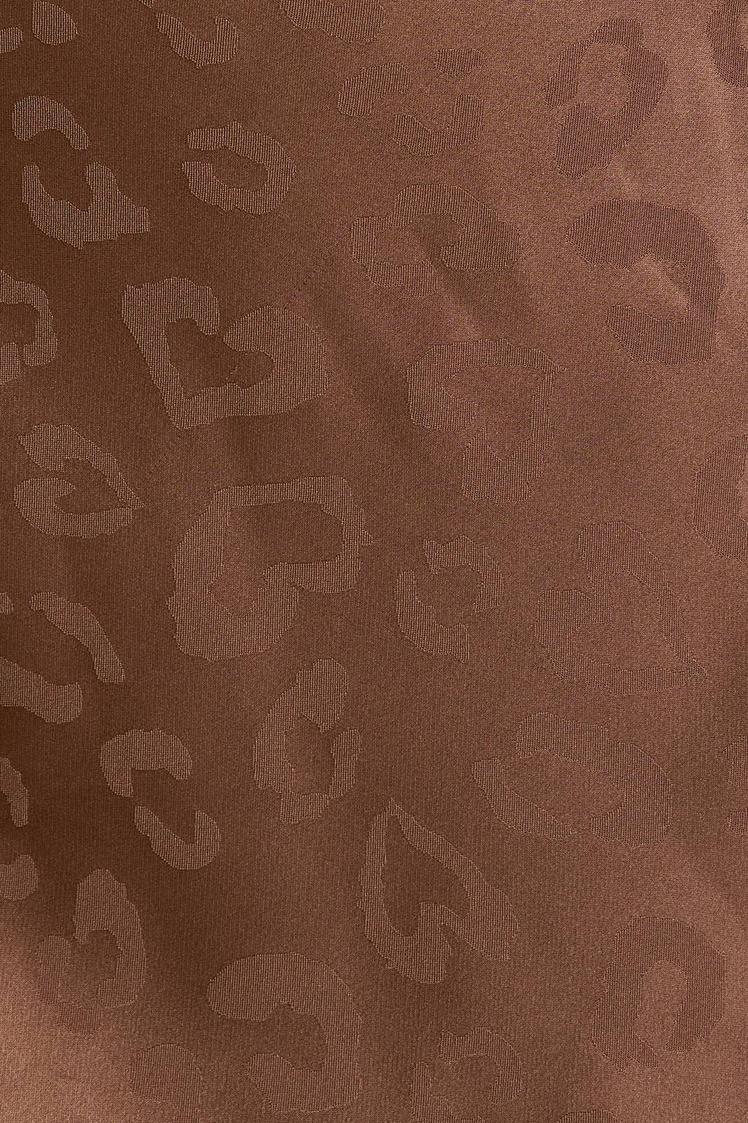 CAP SLEEVE SWEETHEART NECKLINE TIE DETAIL DRESS: BROWN ANIMAL