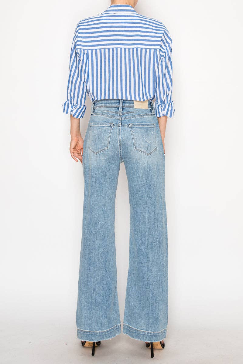 Corset Ultra High Rise Modern Wide Jeans: