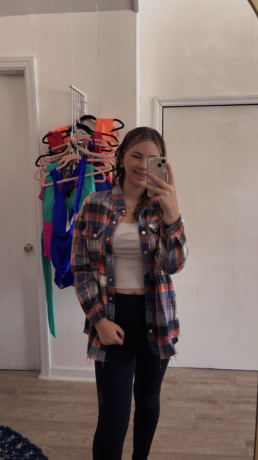 Blue and Orange Flannel