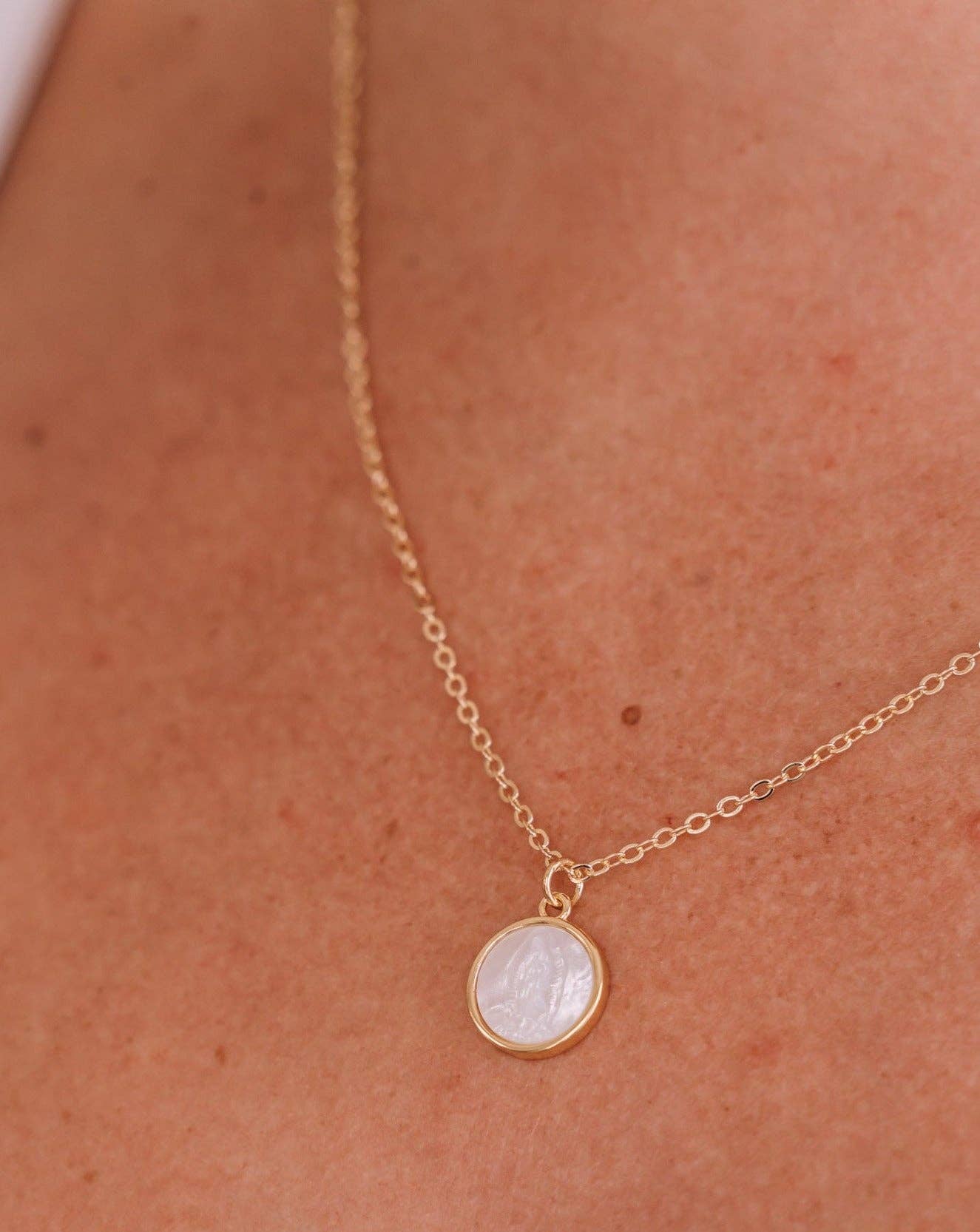 Grace Necklace - Timeless Collection: Mother-of-Pearl Mary