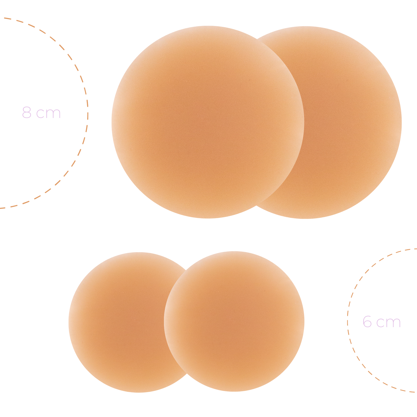 6cm Nipple Covers: Light Tint