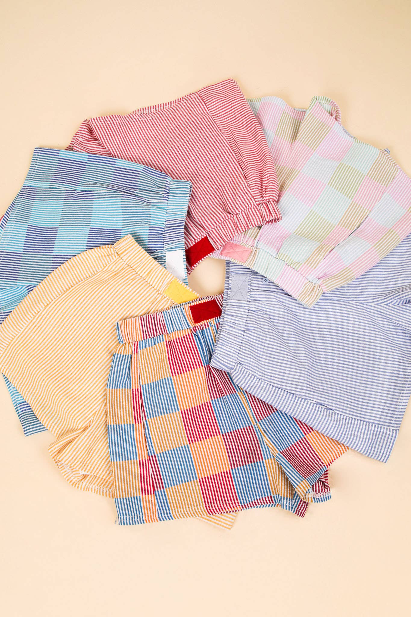 Blue Striped & Checker Boxer Shorts