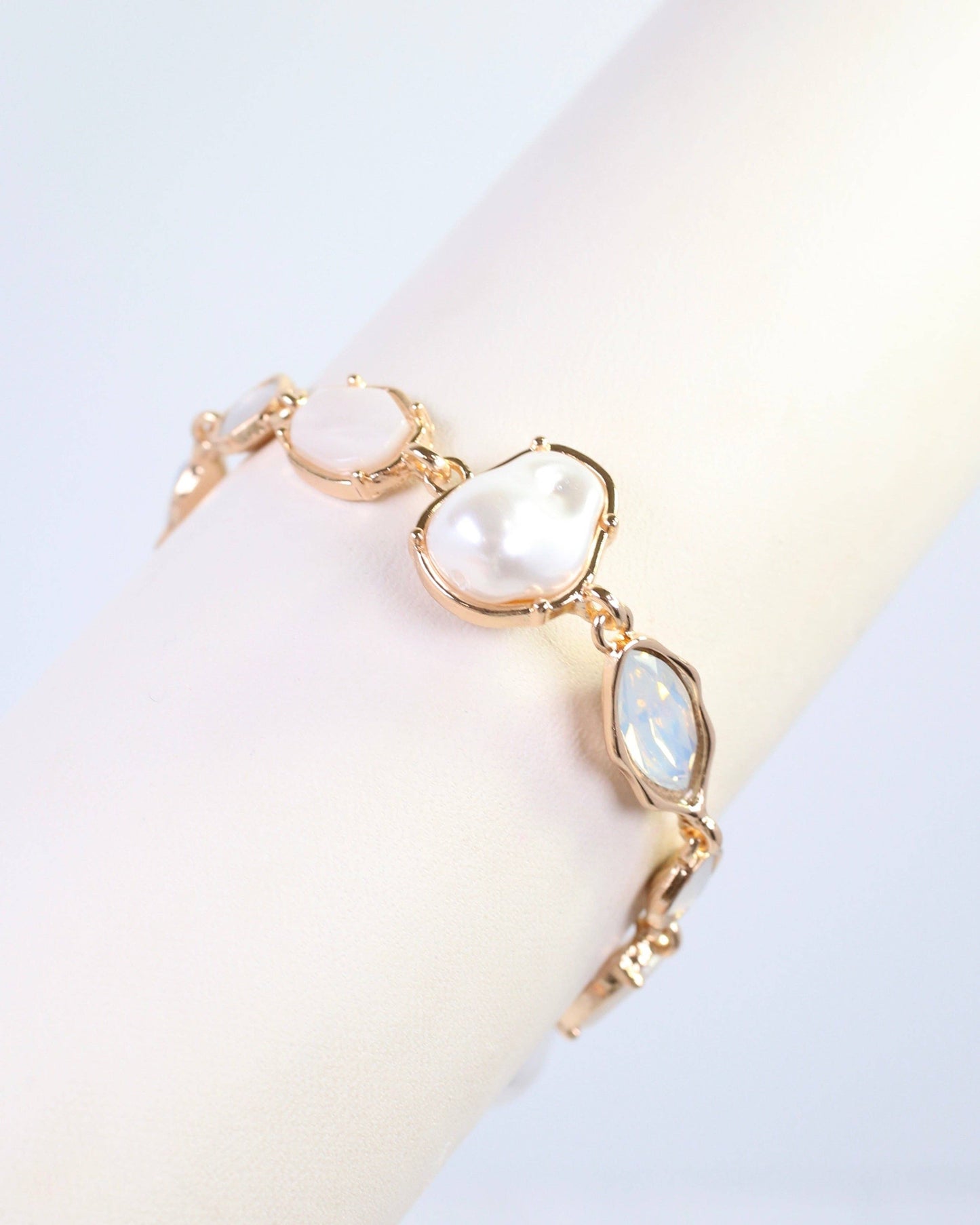 Aleia Pearl and Stone Bracelet Opal: Default