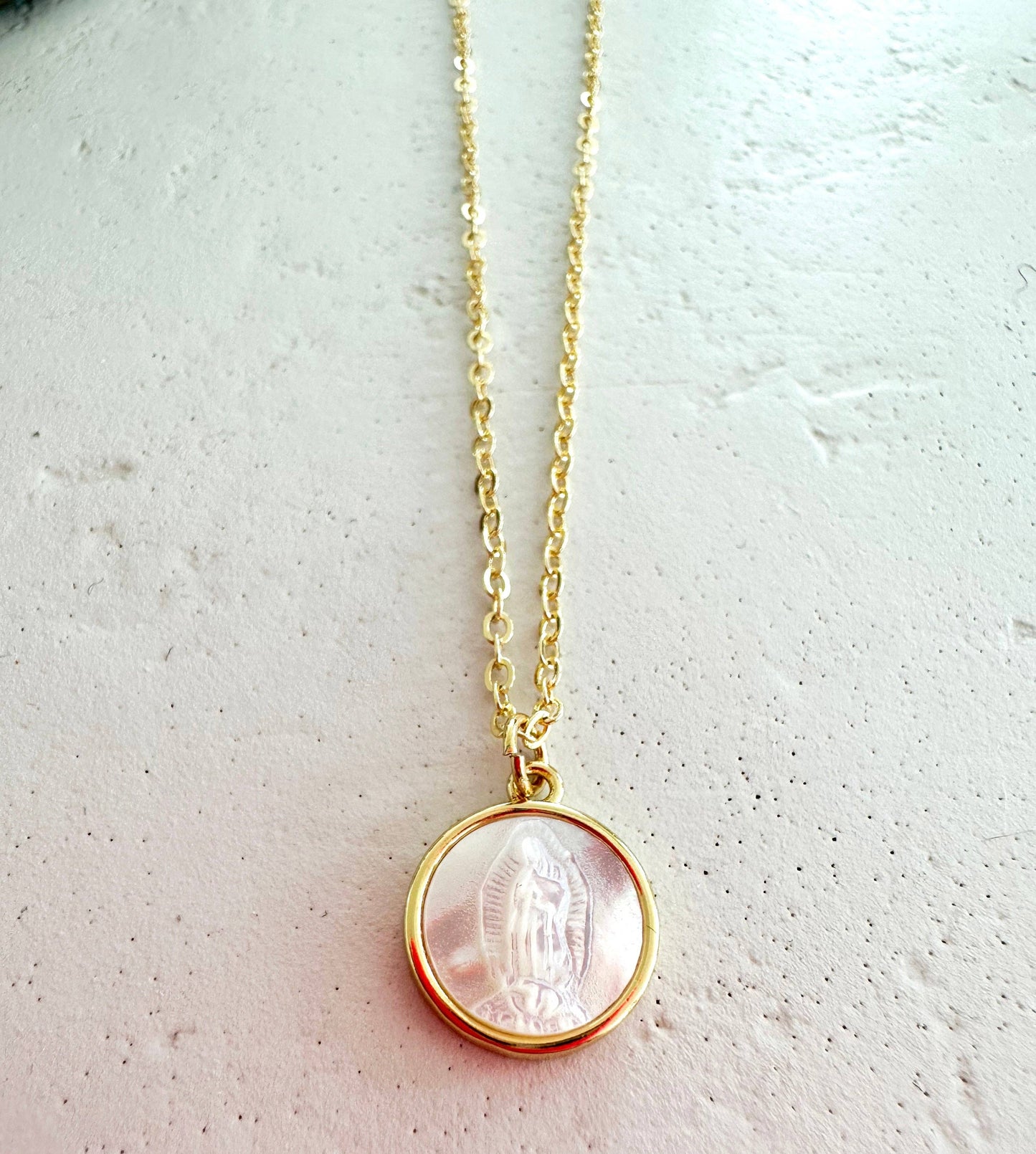 Grace Necklace - Timeless Collection: Mother-of-Pearl Mary