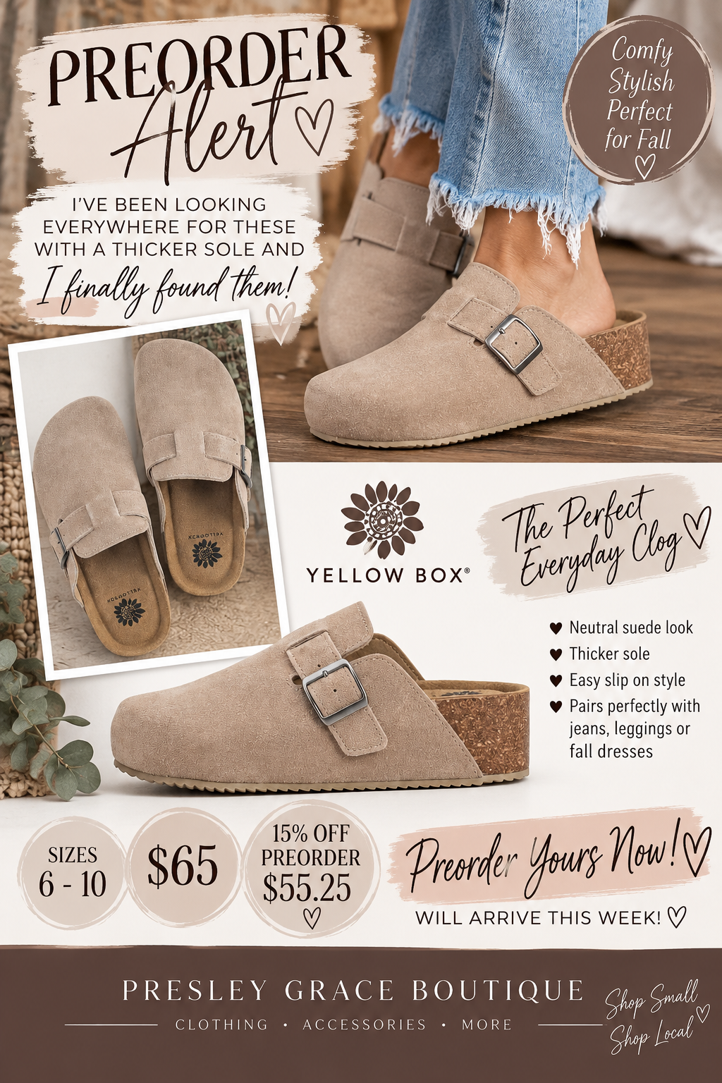 Yellow box- Taupe Slides