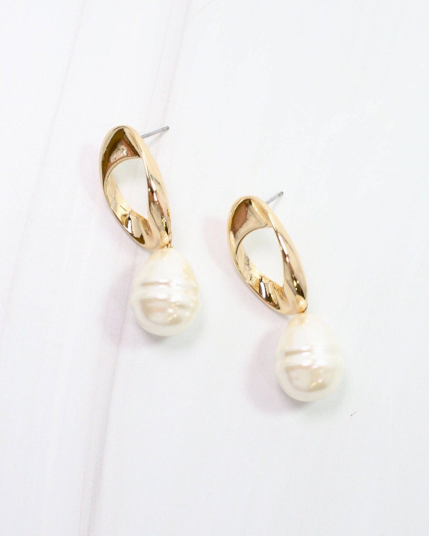 Princess Gold and Pearl Drop Earring Gold: Default
