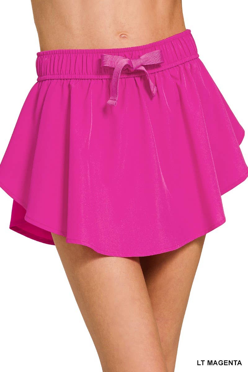 Pre Order- Soft Woven Active Skorts: LT MAGENTA