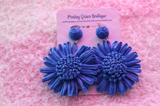 Blue Flower Dangles