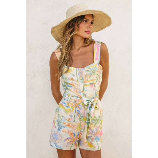 Summer Somewhere Button Down Romper