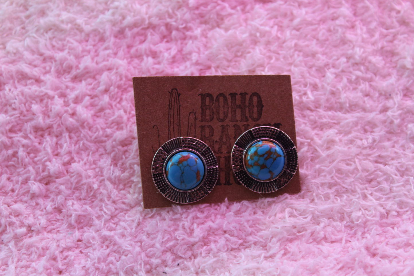 Western Textured Post Earrings