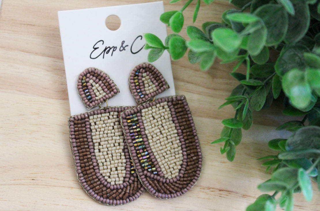 Epp & Co Brown Beaded Earrings