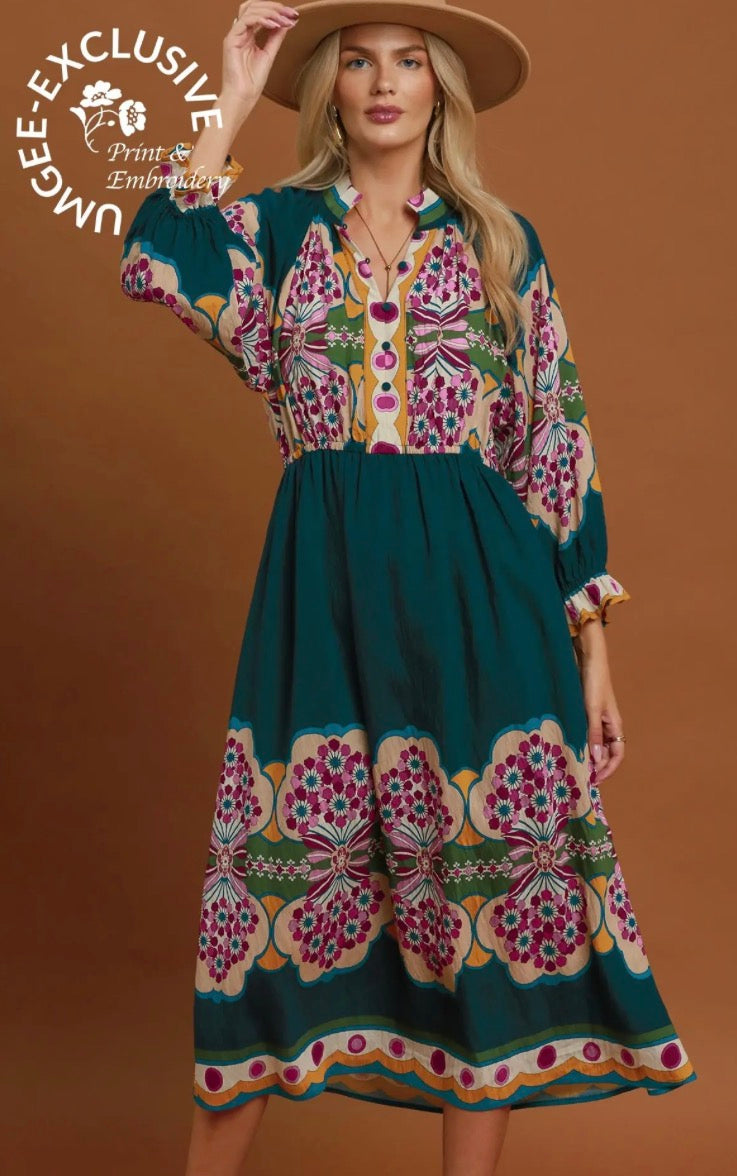 The Boho in Bloom Midi Dress 🌸✨