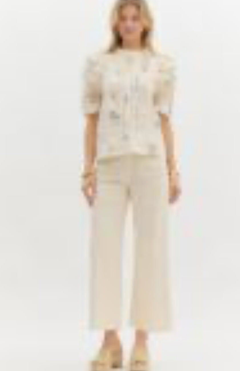 Beige Floral Blouse