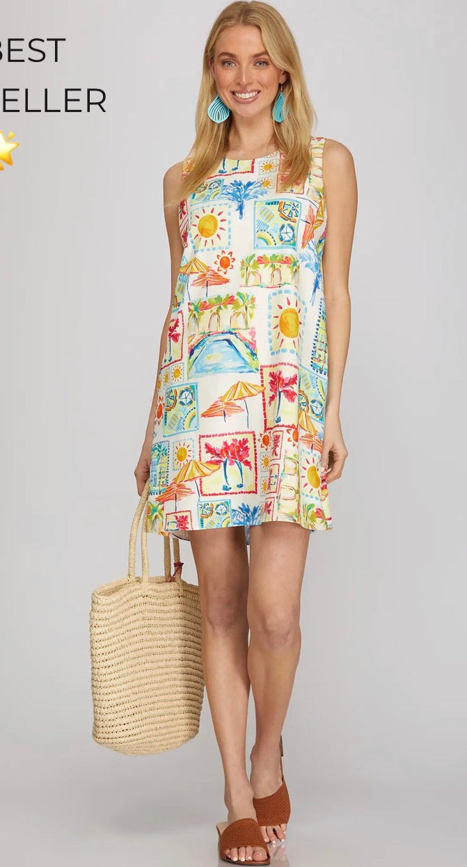 Tropical She&Sky Short Dress