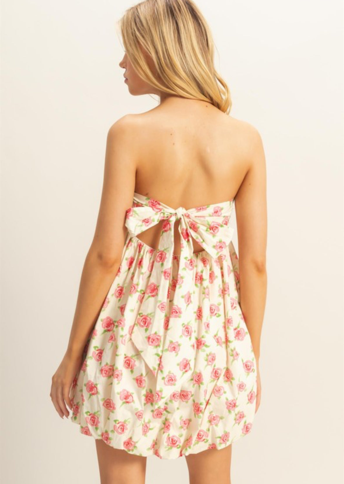 Floral Strapless Mini Dress