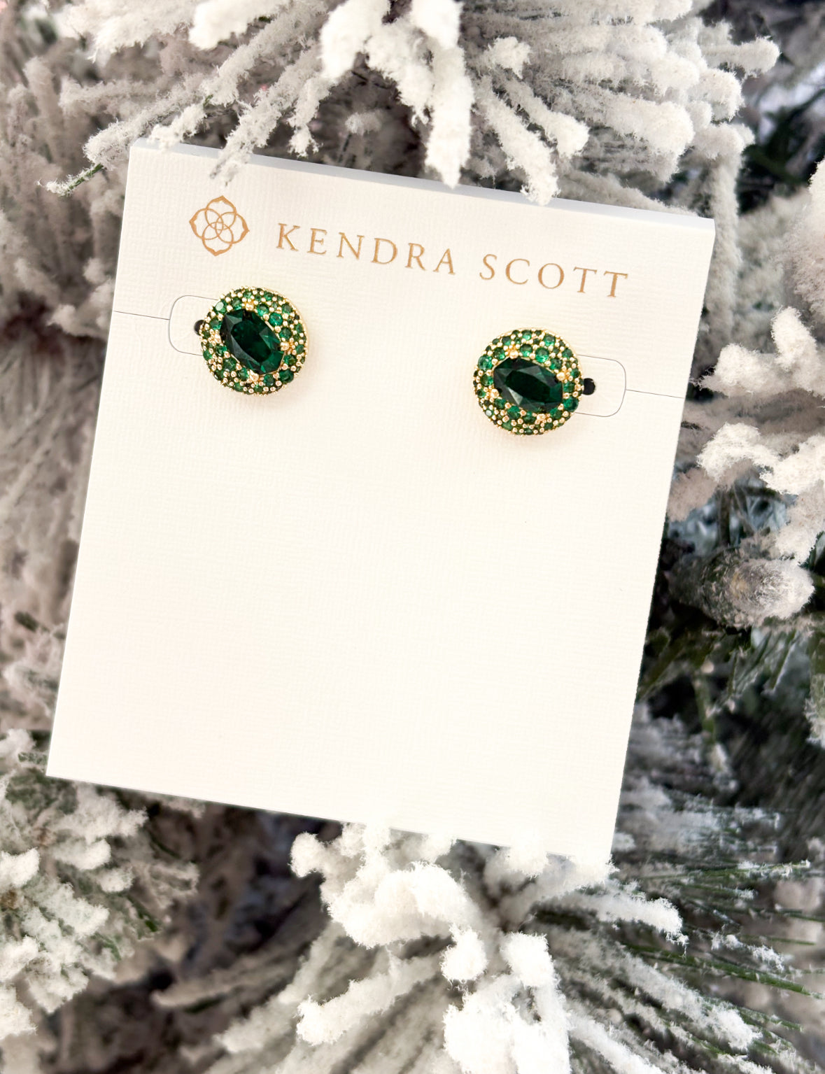 Bella Green Stud Earrings