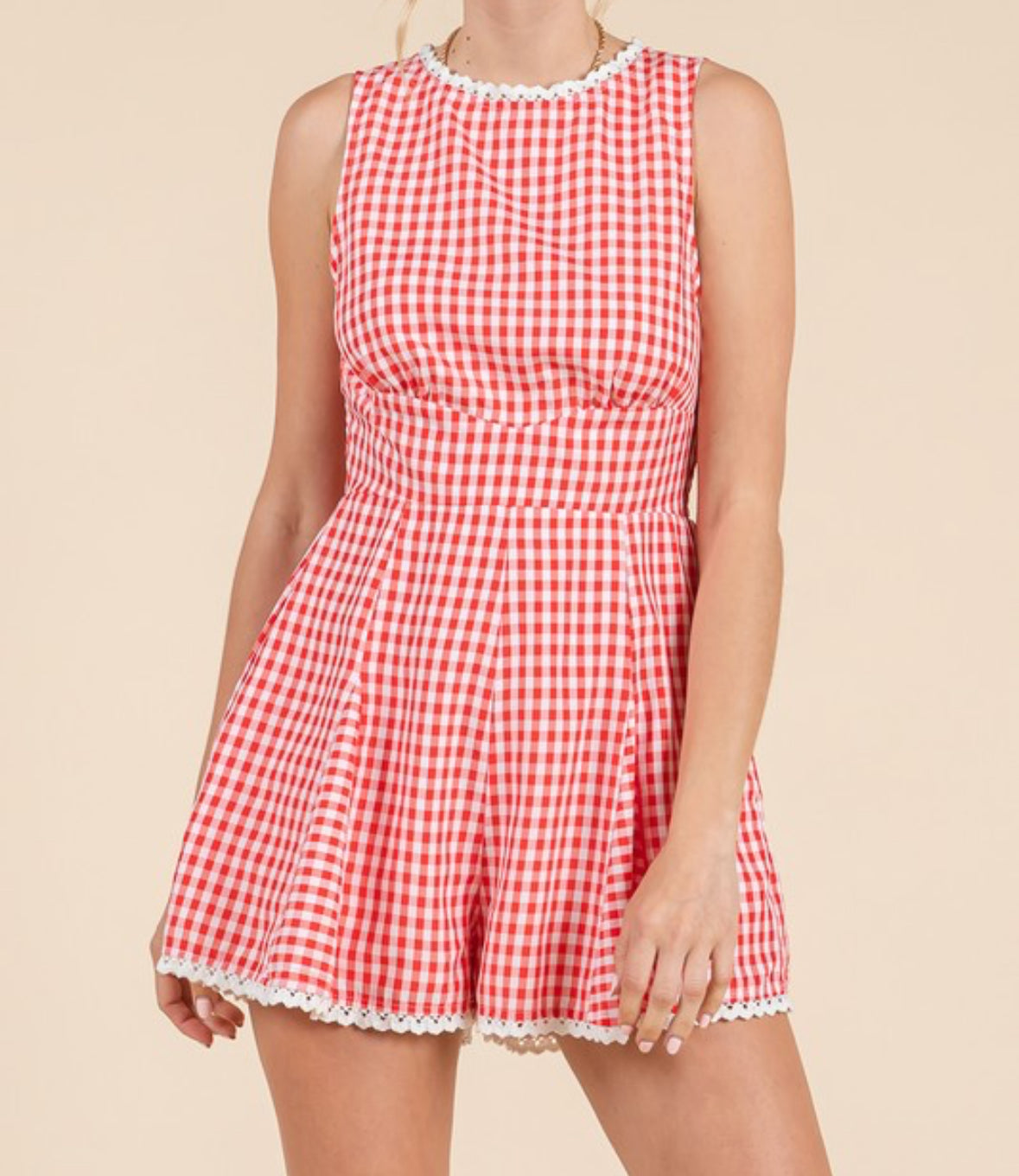 Gingham Romper
