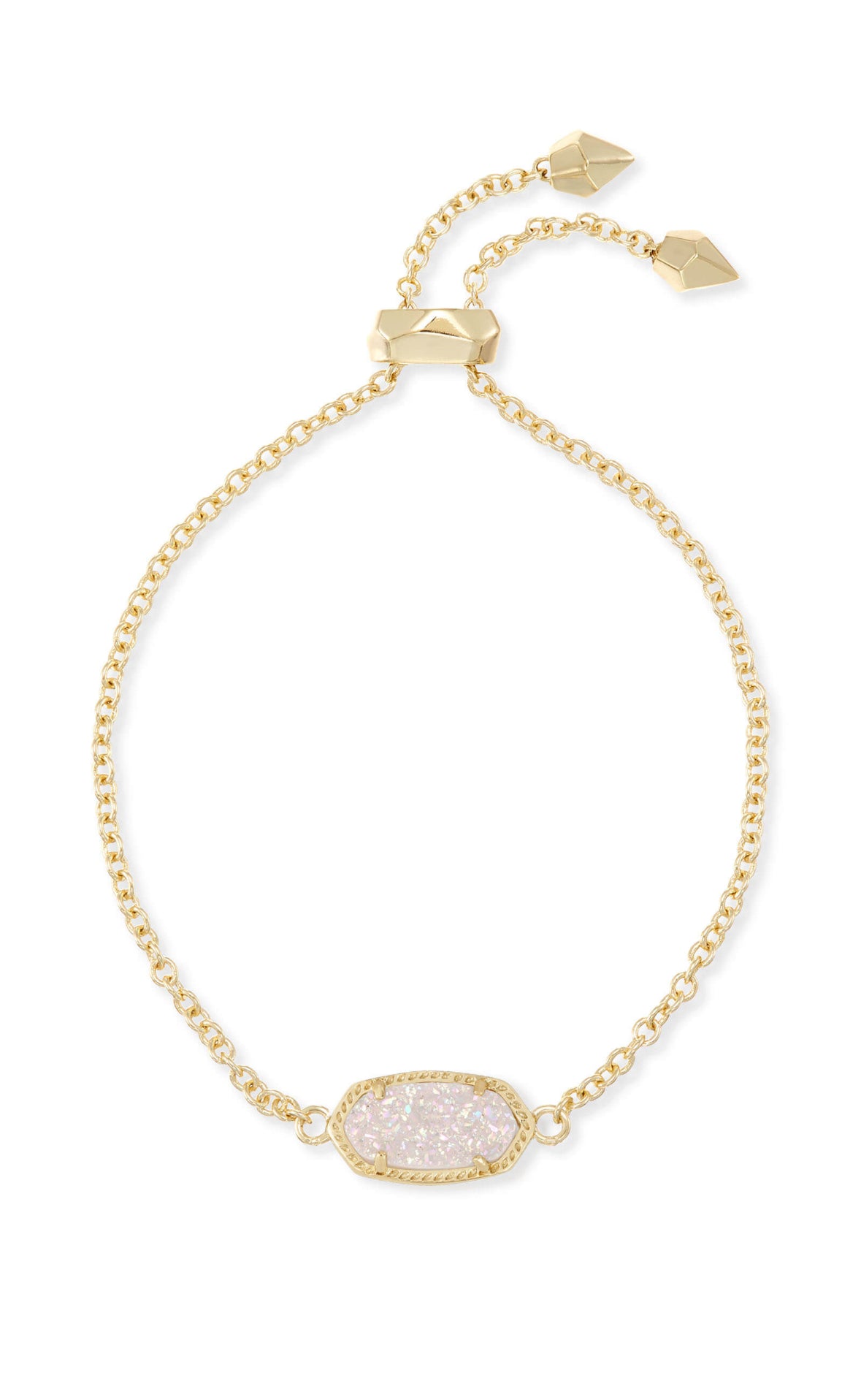 Eliana Delicate Chain Bracelet- GOLD IRIDESCENT DRUSY