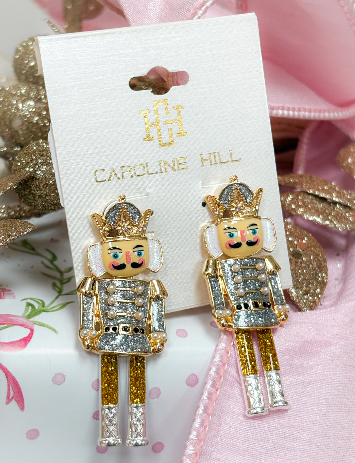 Silver Nutcracker Waltz Earrings