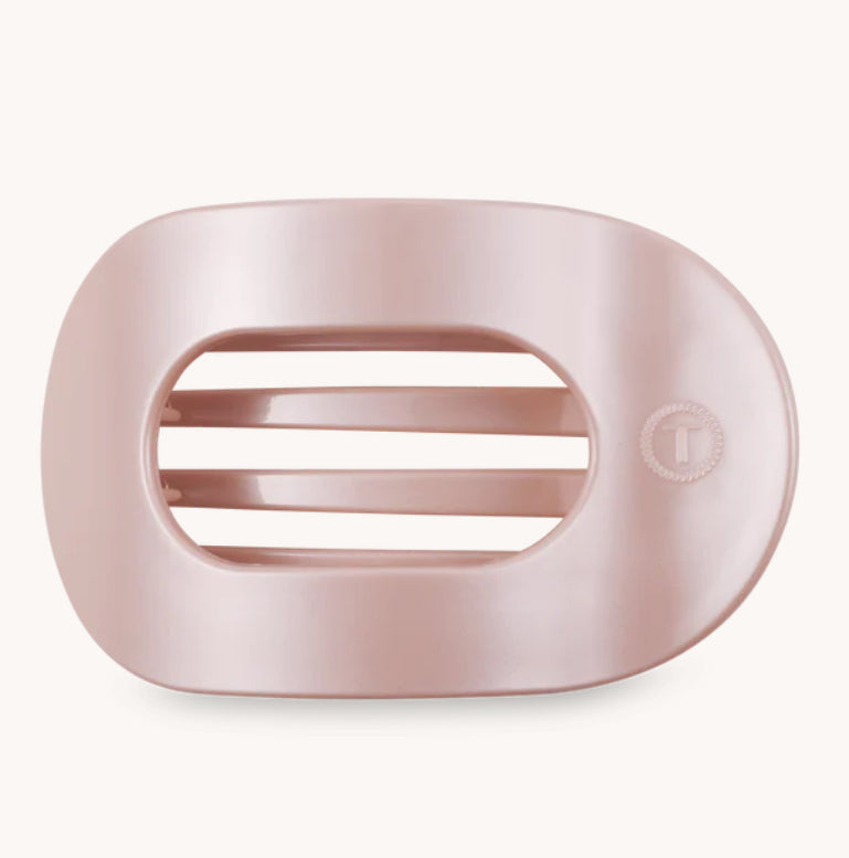 Pearly Pink Flat Round Medium Clip