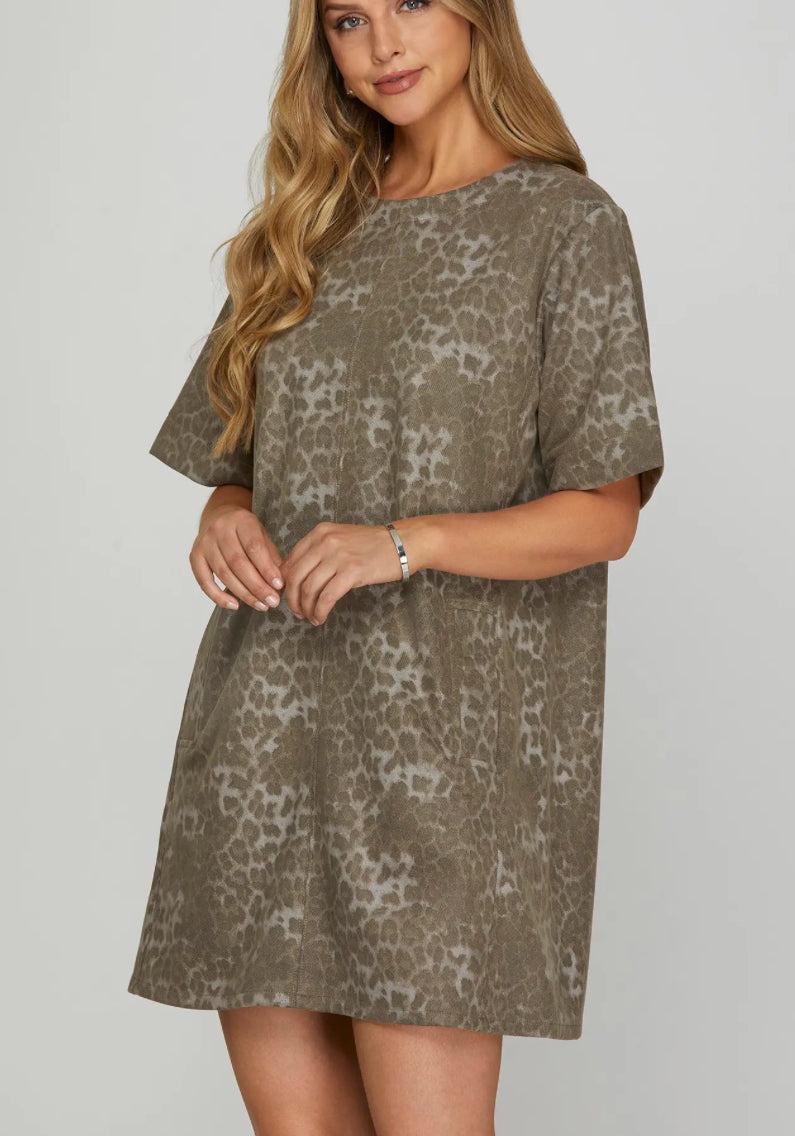 Olive Grey She&Sky tshirt dress