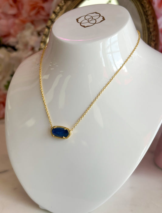 Elisa Navy Abalone 409 Kendra Scott Necklace