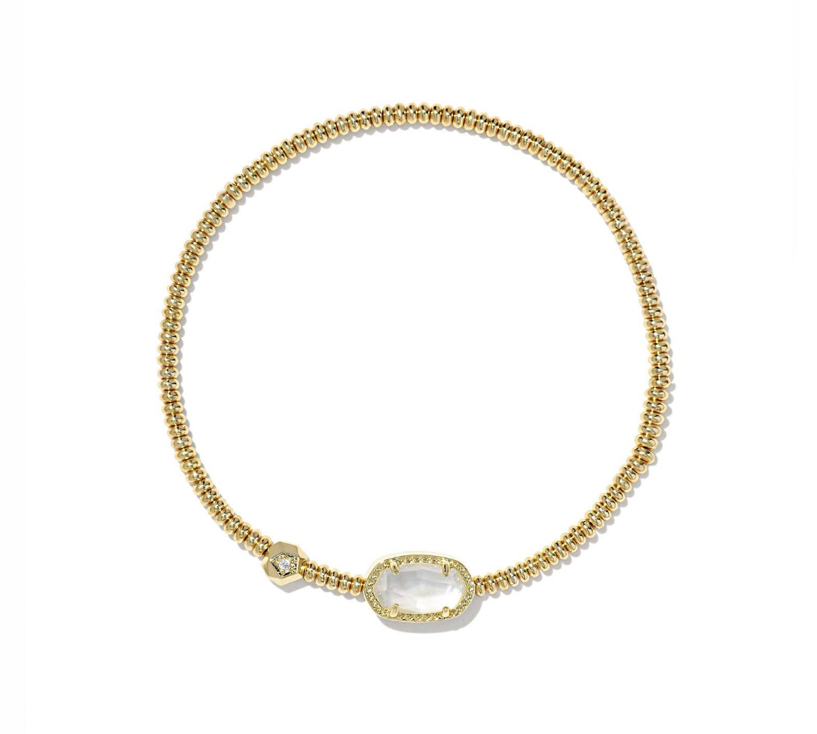 GRAYSON STRETCH BRACELET GOLD IVORY MOTHER OF PEARL