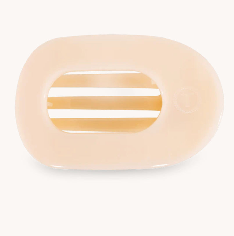 Almond Beige Flat Round Clip