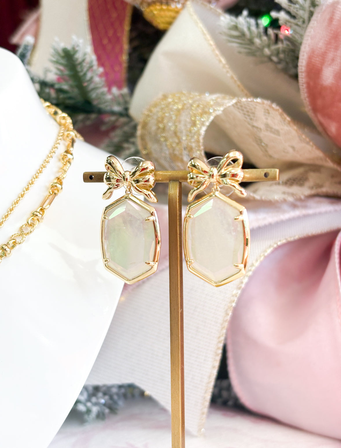 Daphne Bow Stud Drops