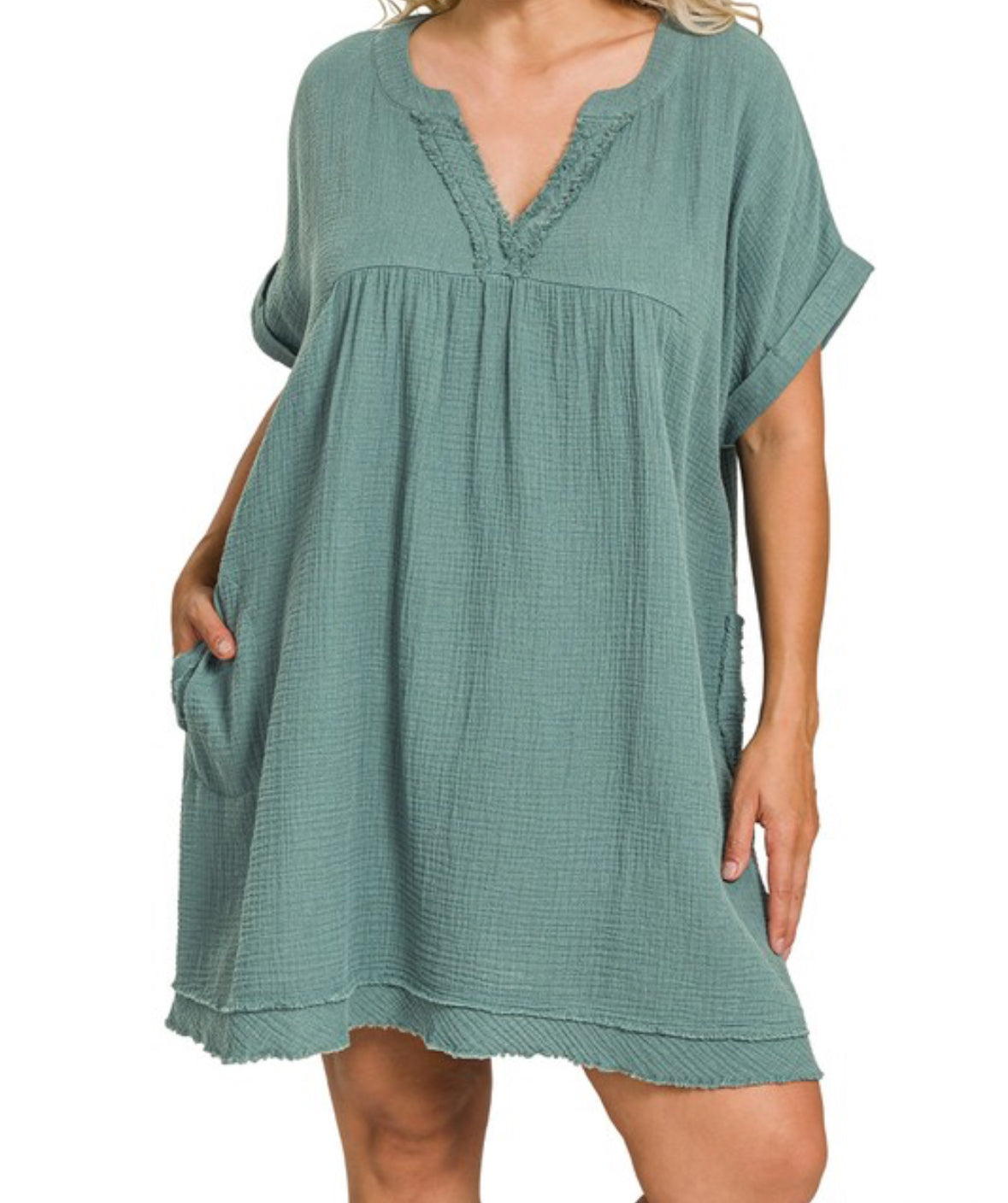 Plus Size Ash Jade V Neck Dress