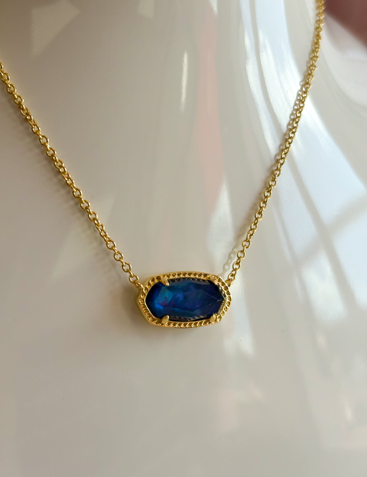 Elisa Navy Abalone 409 Kendra Scott Necklace