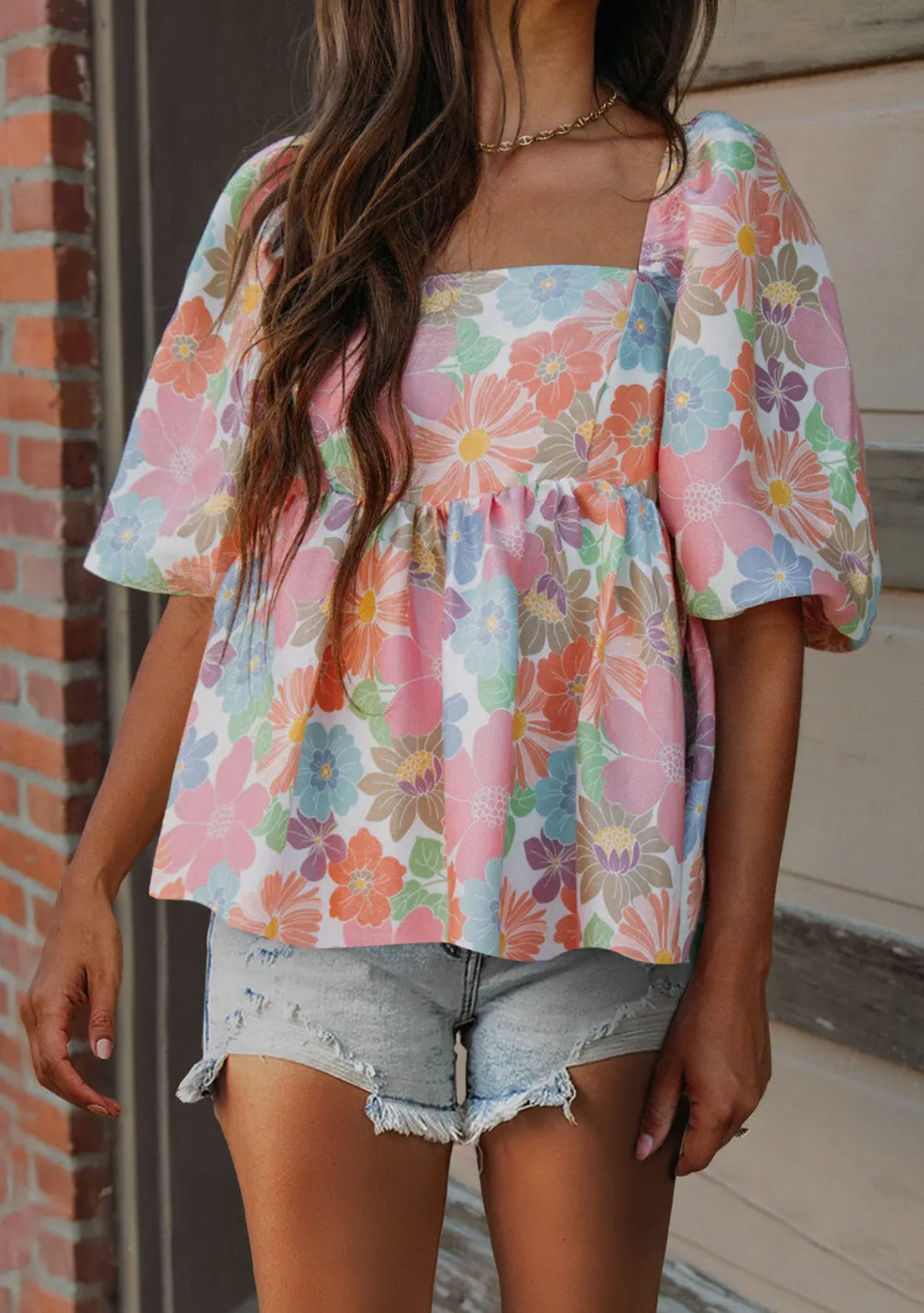 Floral Babydoll Blouse