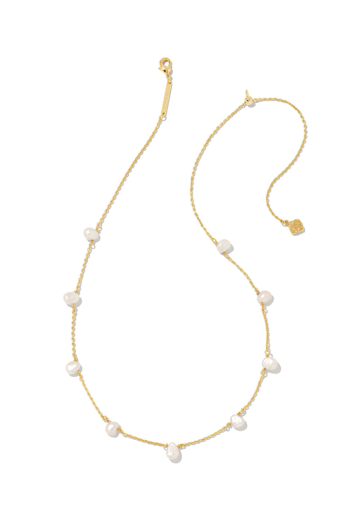 Leighton Pearl Strand Necklace – Gold & White Pearl