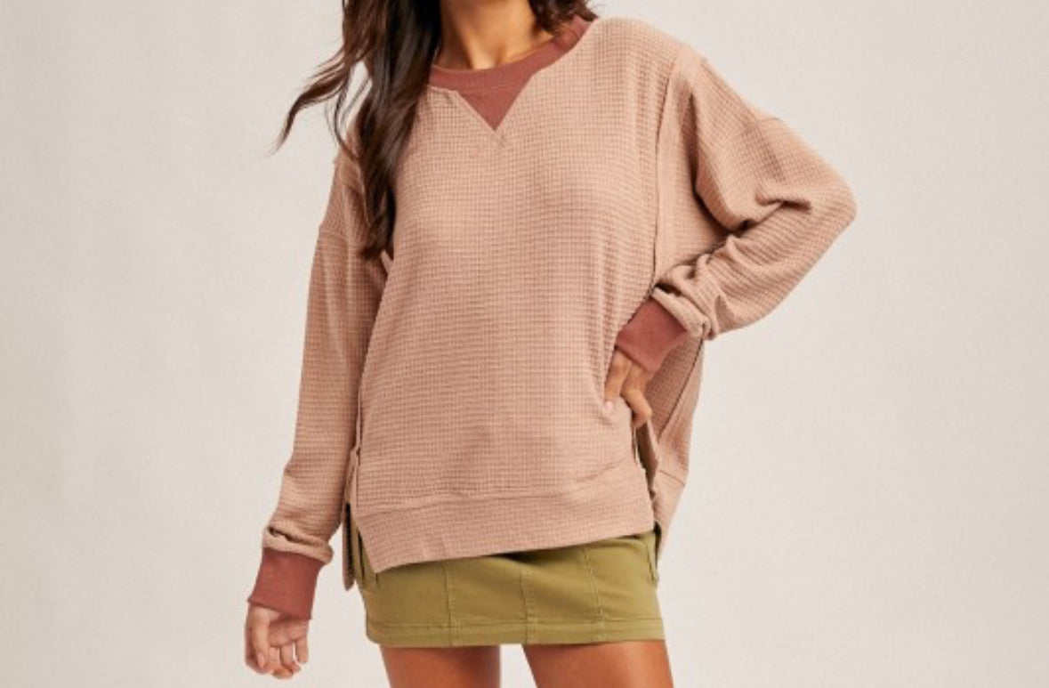 Brush Thermal Crew Neck Oversized Pullover